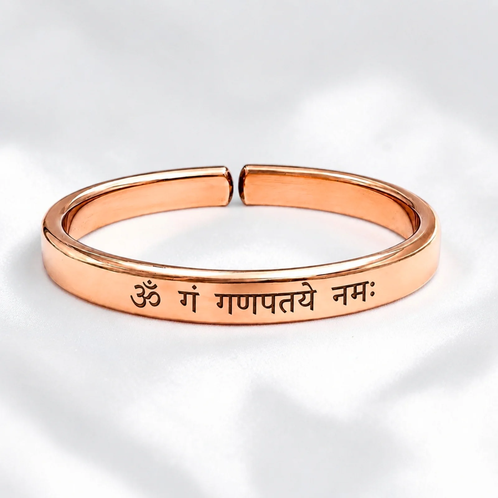 Adjustable Mantra Engraved Pure Copper Cuff  Kada Bracelet - Select Your Mantra - Image 13