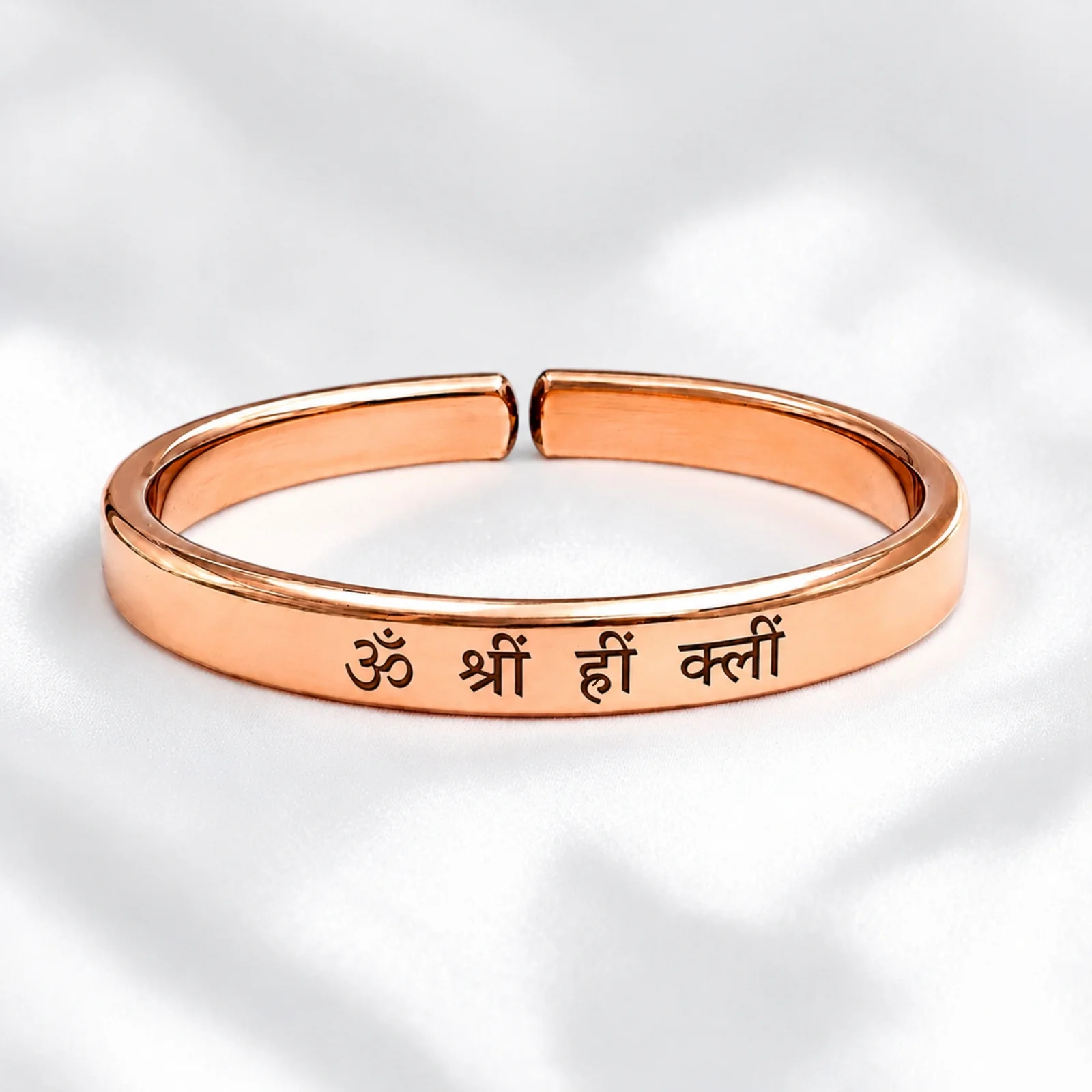 Adjustable Mantra Engraved Pure Copper Cuff  Kada Bracelet - Select Your Mantra - Image 14