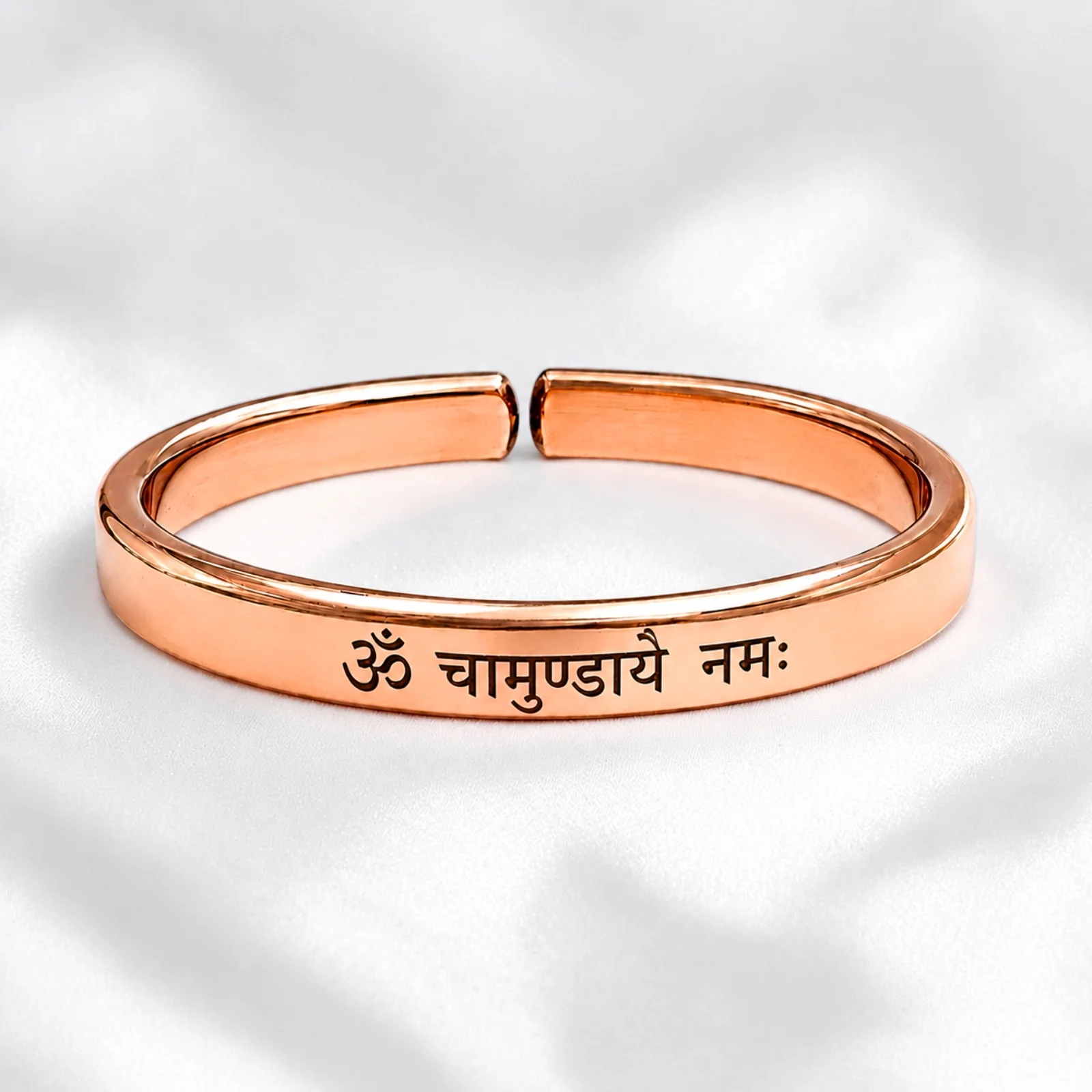 Adjustable Mantra Engraved Pure Copper Cuff  Kada Bracelet - Select Your Mantra - Image 15