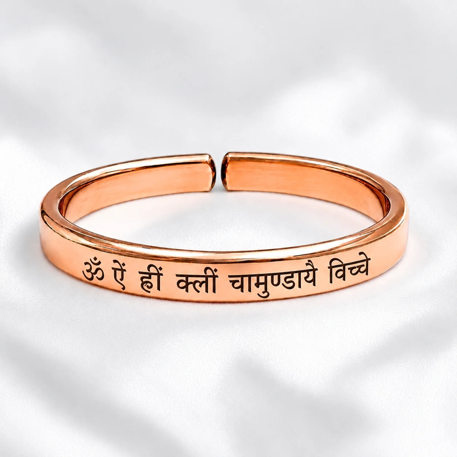Adjustable Mantra Engraved Pure Copper Cuff  Kada Bracelet - Select Your Mantra - Image 16
