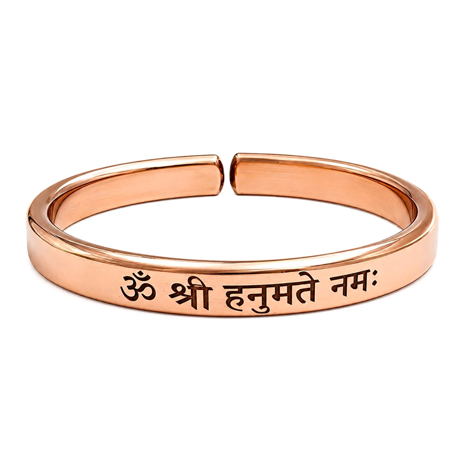 Adjustable Mantra Engraved Pure Copper Cuff  Kada Bracelet - Select Your Mantra - Image 3