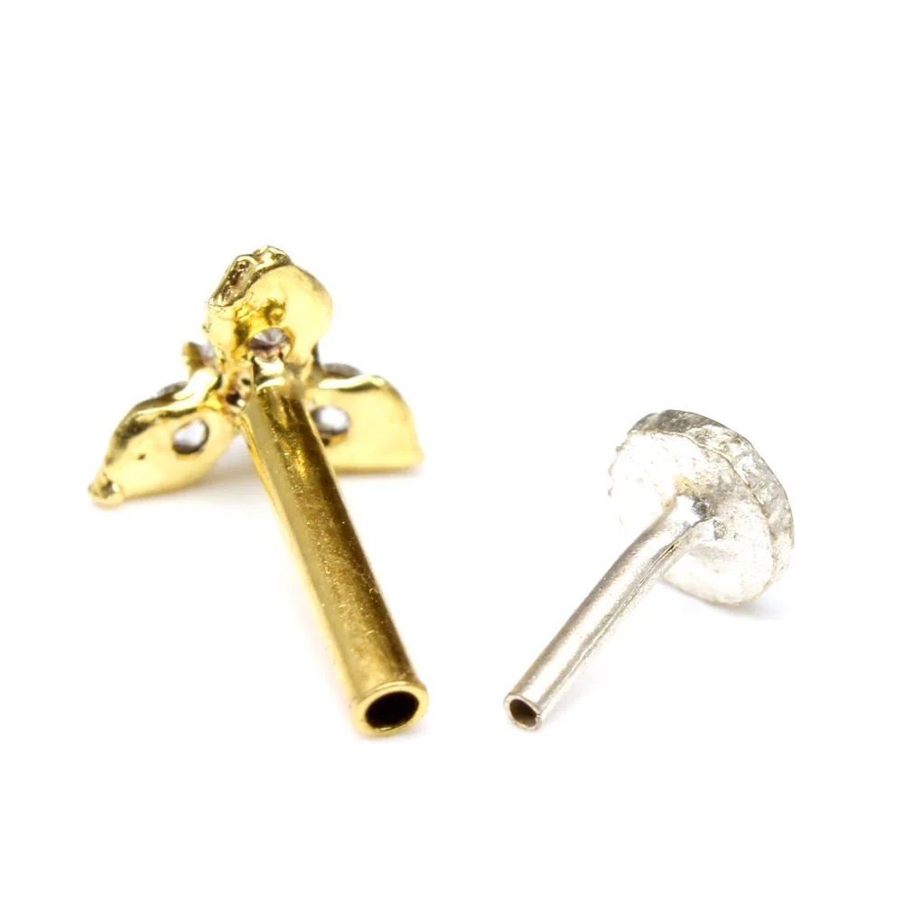 Alluring triple stone nose pin - Image 3