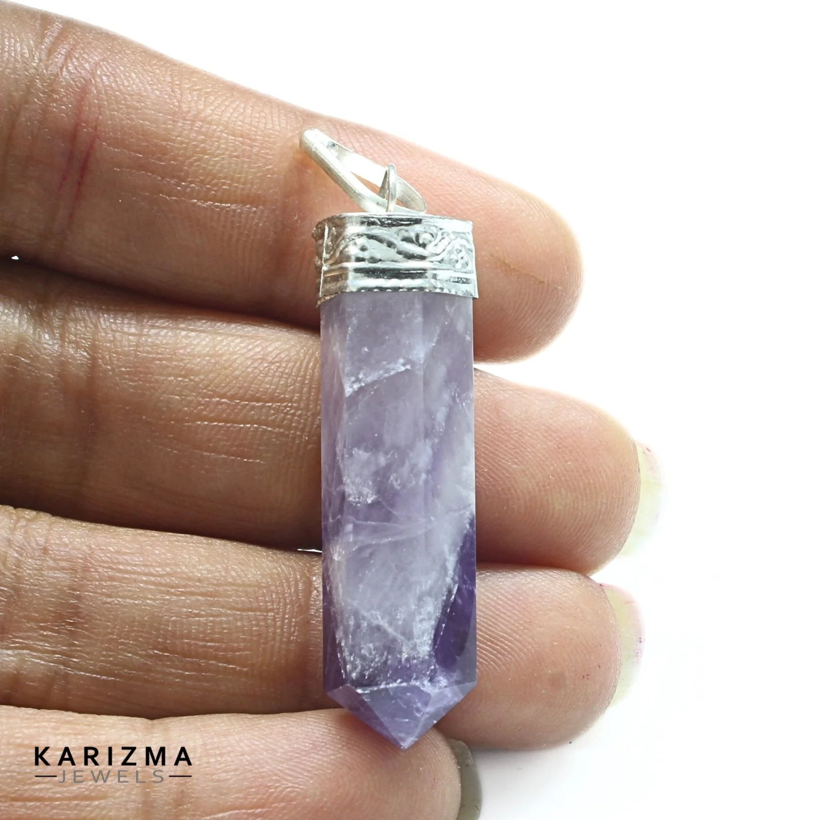Amethyst Energy Dart – 35.6Ct Polished Point Pendant - Image 2