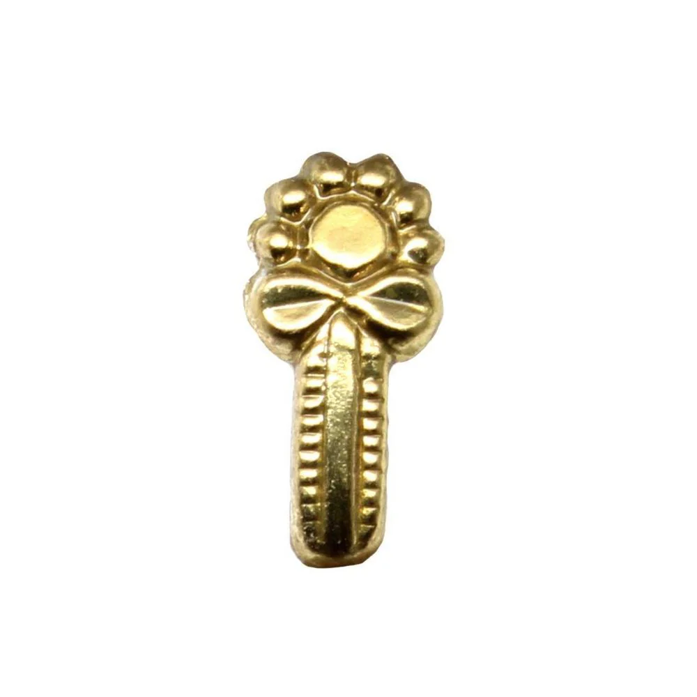 Antique bow motif nose stud