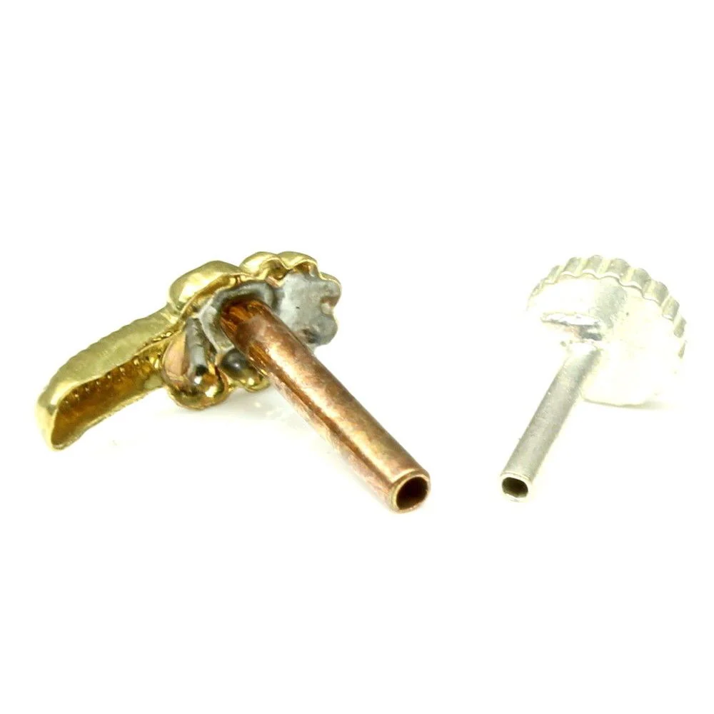 Antique bow motif nose stud - Image 3