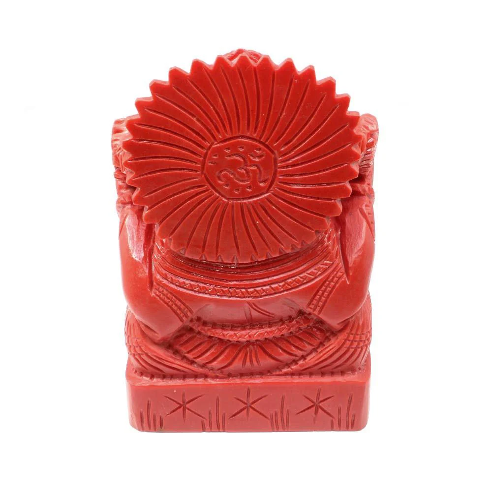 Authentic Coral Ganpati Statue Idol Religious - Image 6
