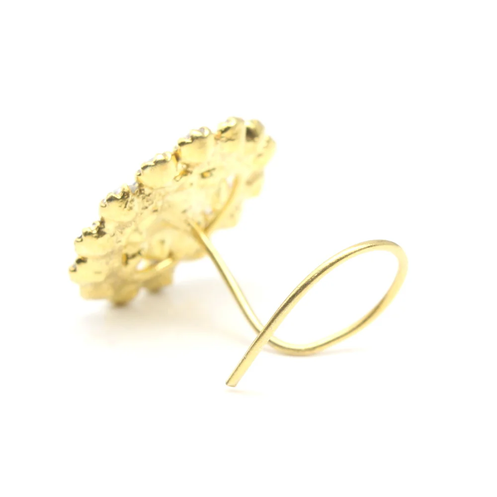 Big CZ twisted nose ring - Image 3