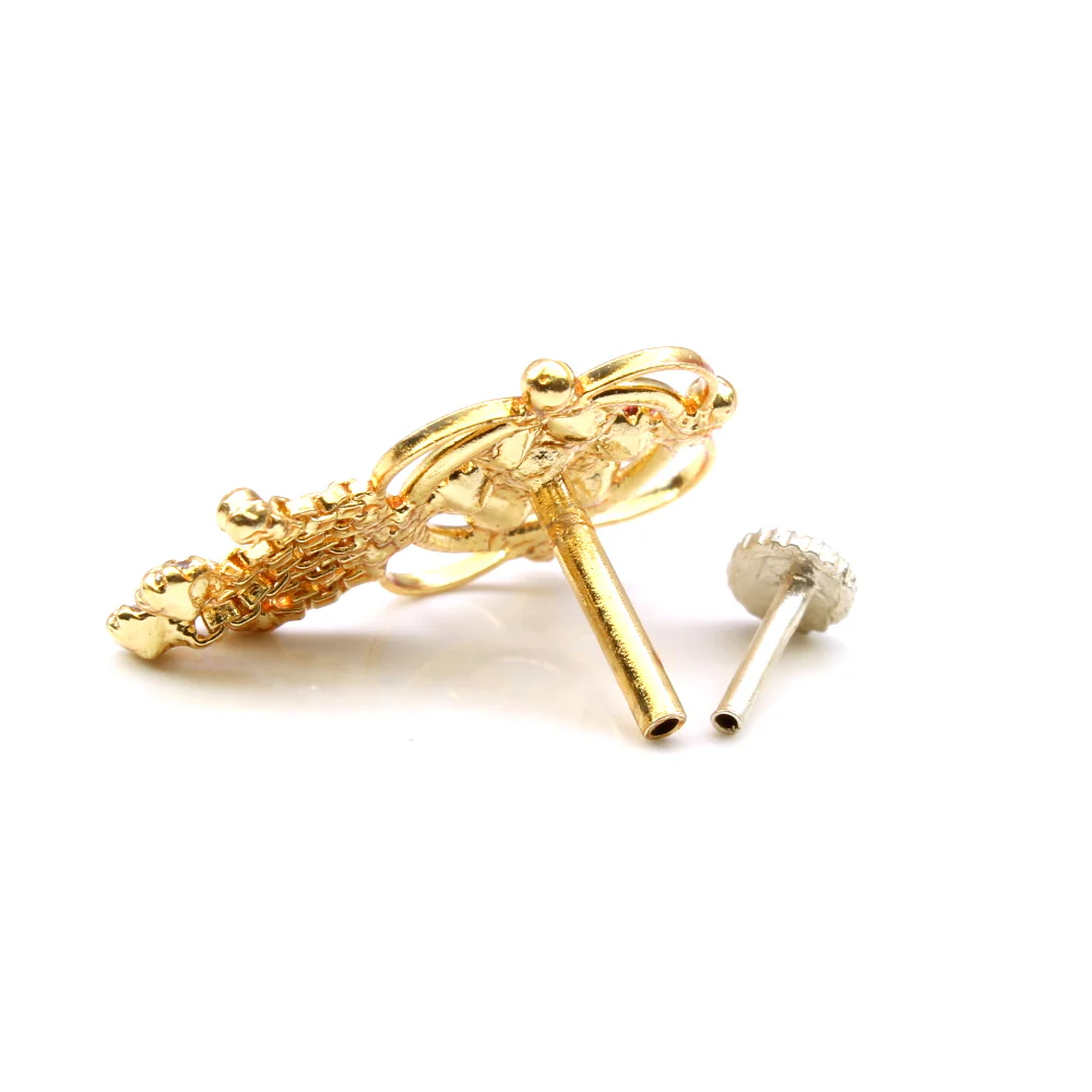 Big handmade Gold Plated nose pin - Image 3