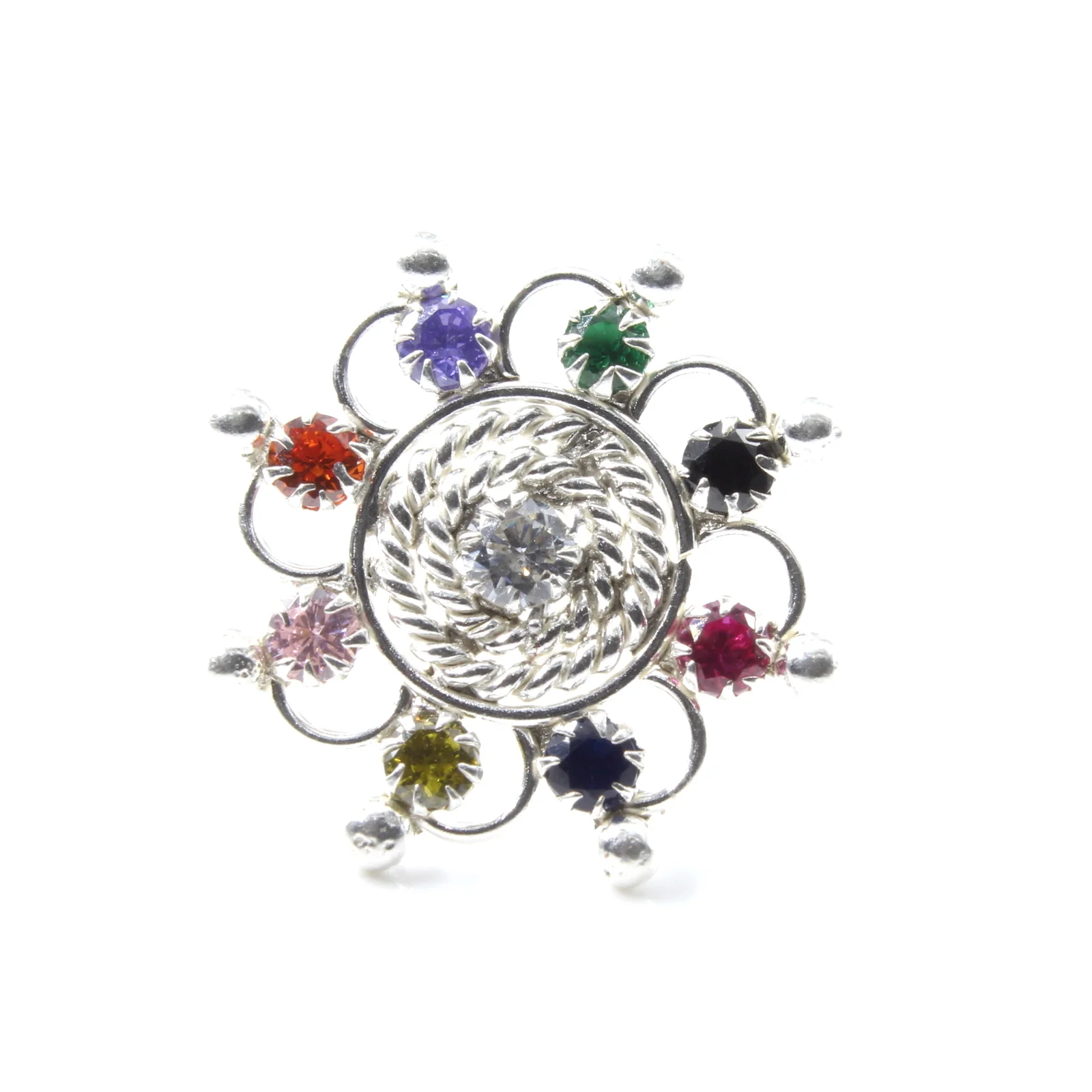 Statement Gold Plated Silver Nose Stud for Women - Image 7