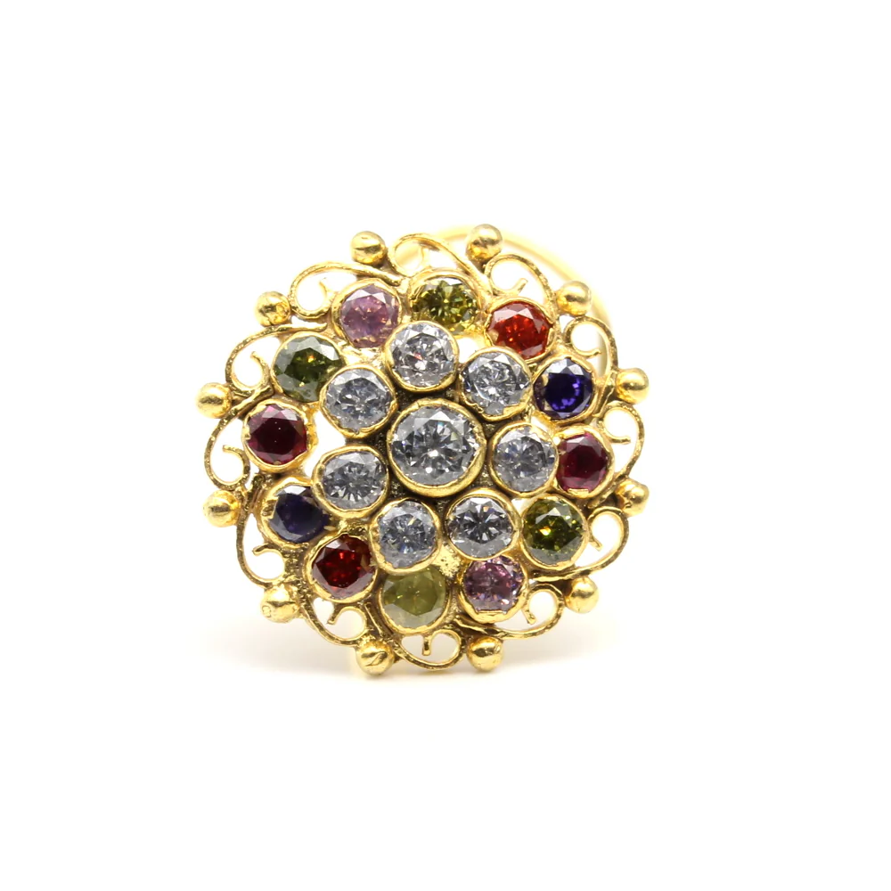 Big statement bollywood nose stud - Image 2