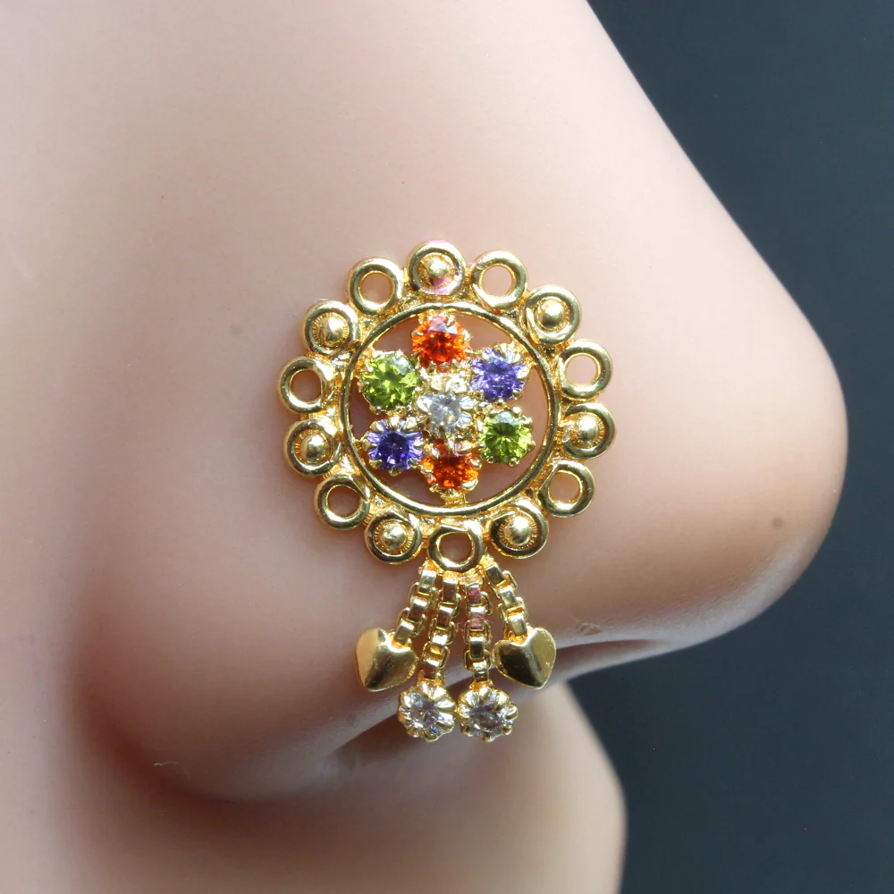 Big Statement Indian design nose pin
