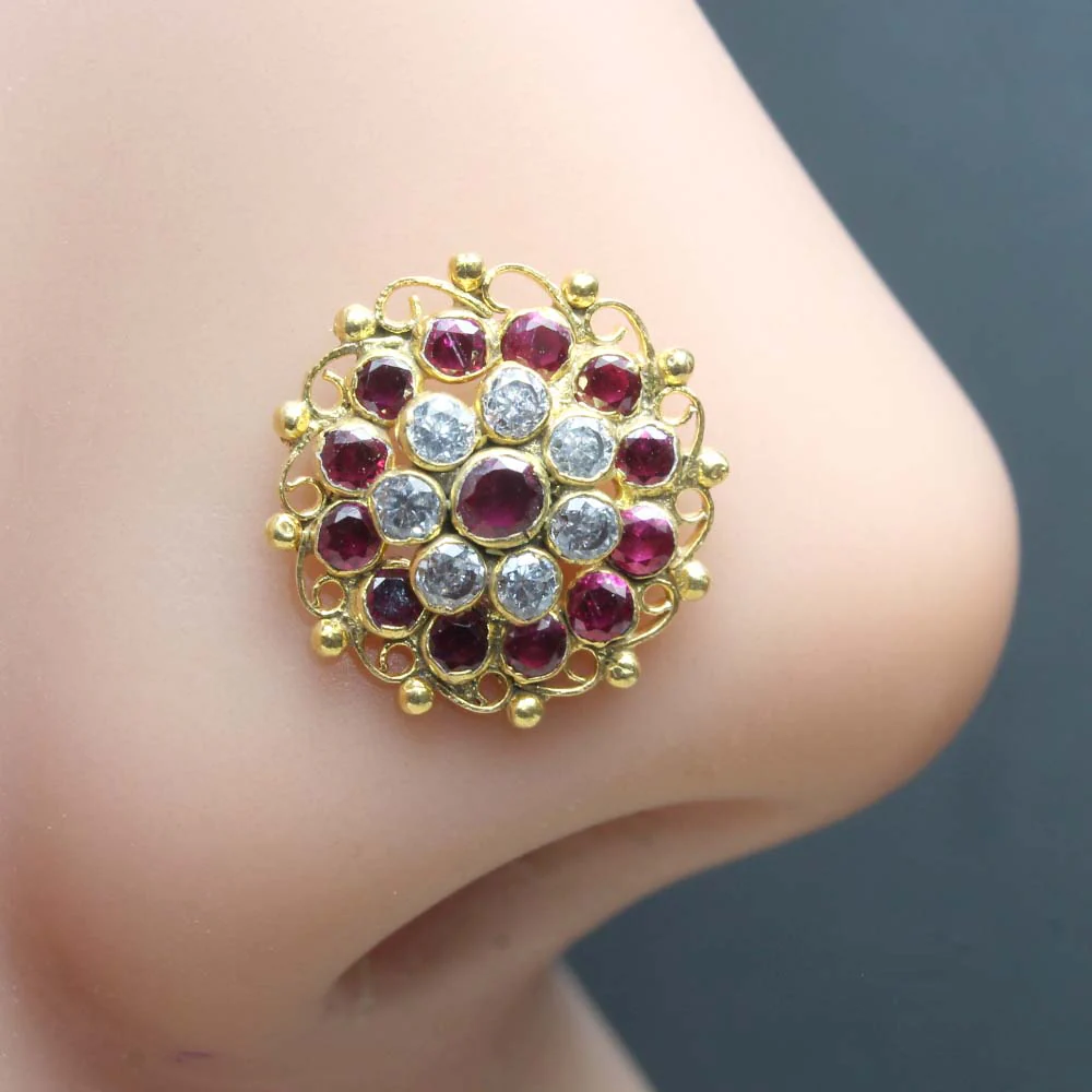 Big wheel style Indian nose stud