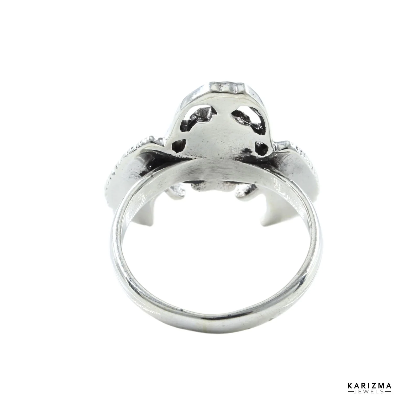 Bold 925 Sterling Silver Oxidized Beetle Ring - Image 4