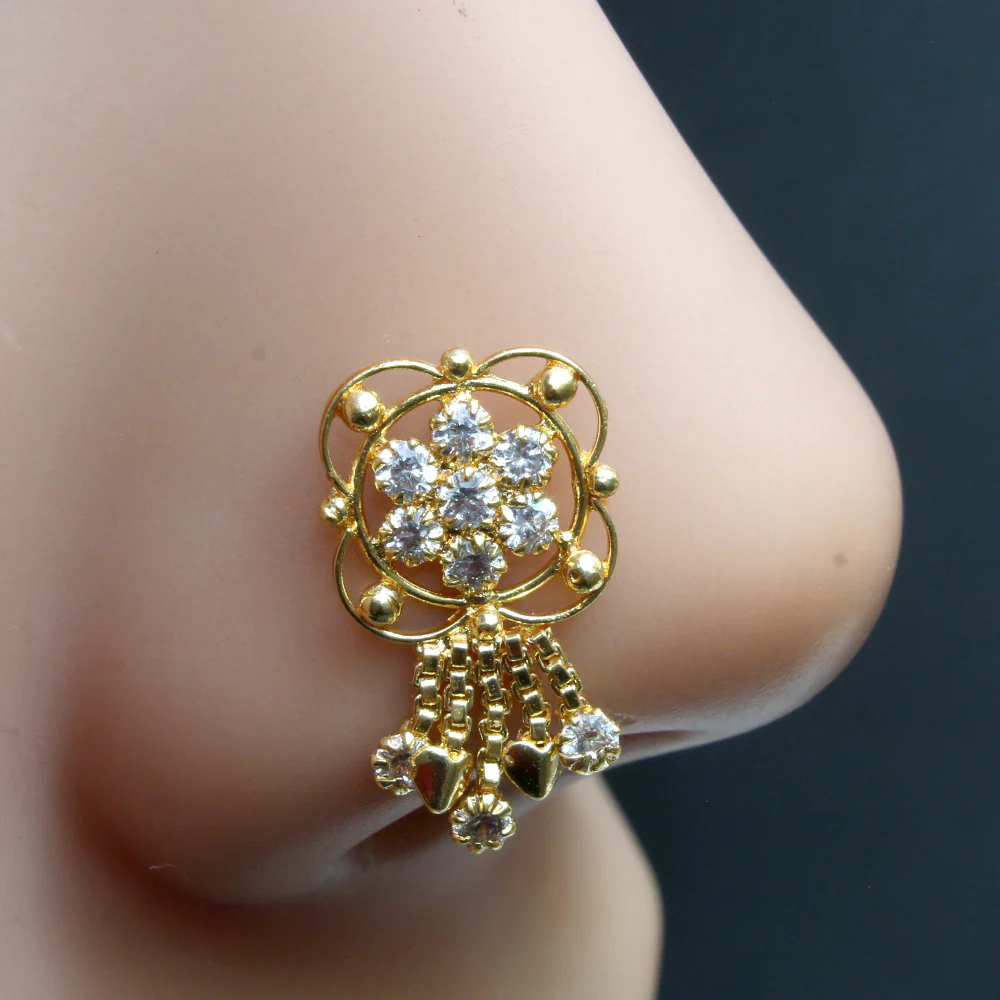 Bridal wedding Nose piercing stud