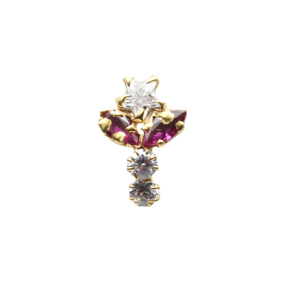 Captivating Star Vertical Nose Pin - Image 8