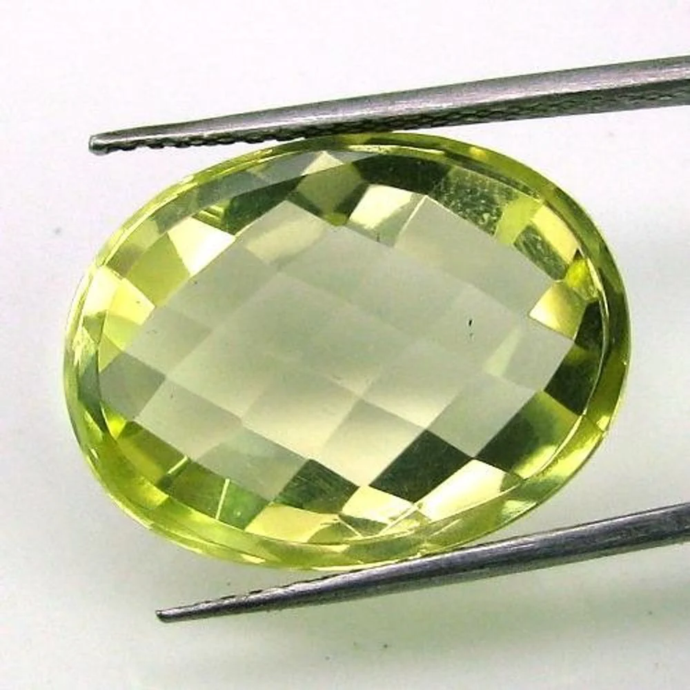 Certified 17.4 Carat Natural Lemon Quartz Oval Cut Stone - Image 3