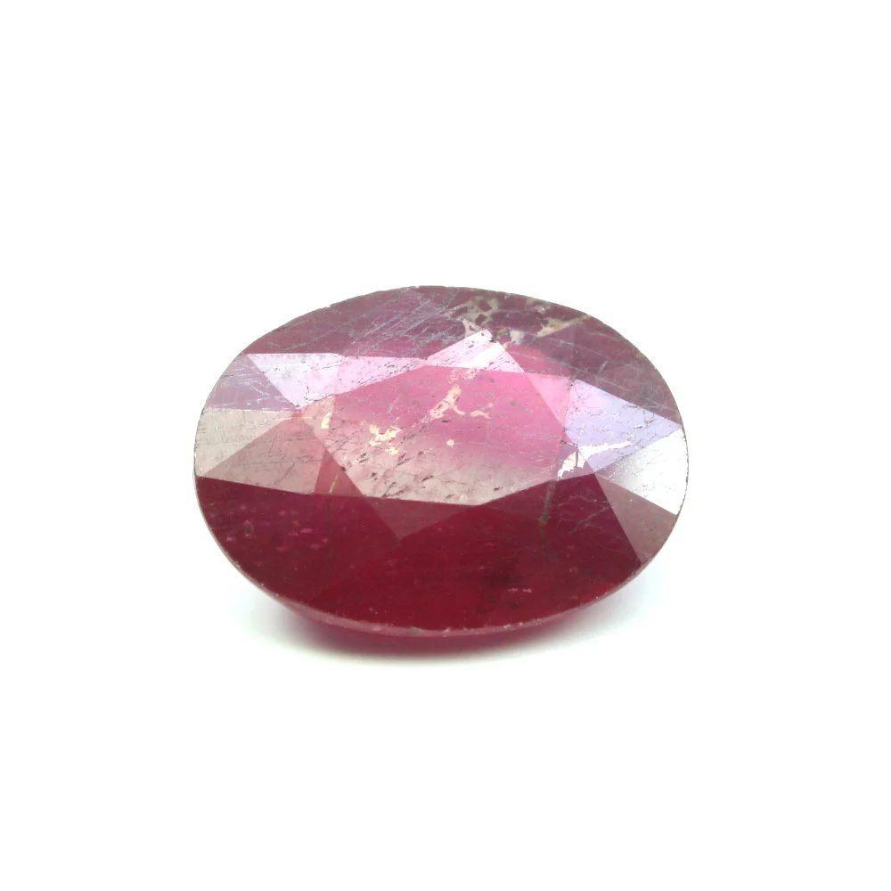 Certified 4.4Ct Natural Ruby Corundum Oval Rashi Sun Gemstone