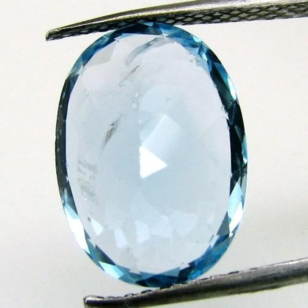Certified Premium 7.09 Ct Blue Topaz – Natural High Clarity Jewelry Stone - Image 3