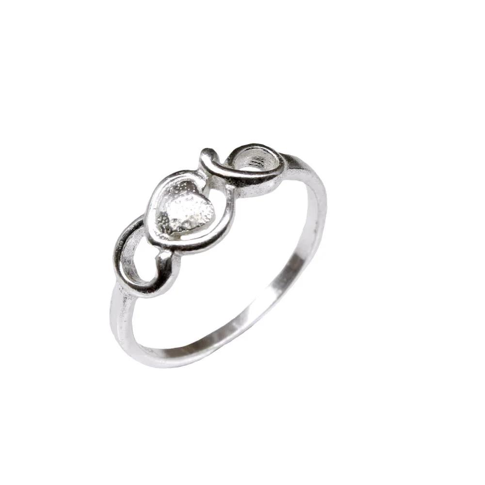 Charming Real Sterling Silver Heart Design Women’s Ring - Image 2