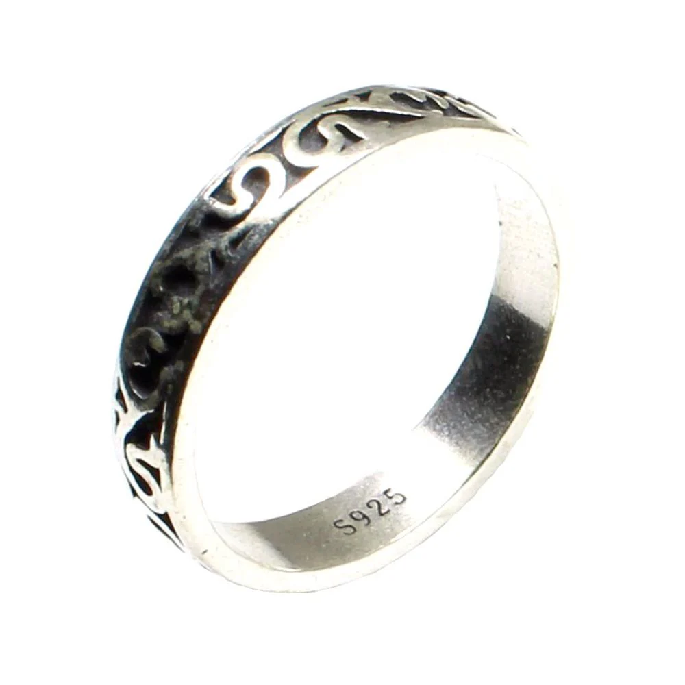 Classic Plain Silver Band Ring for Men & Women - Image 2