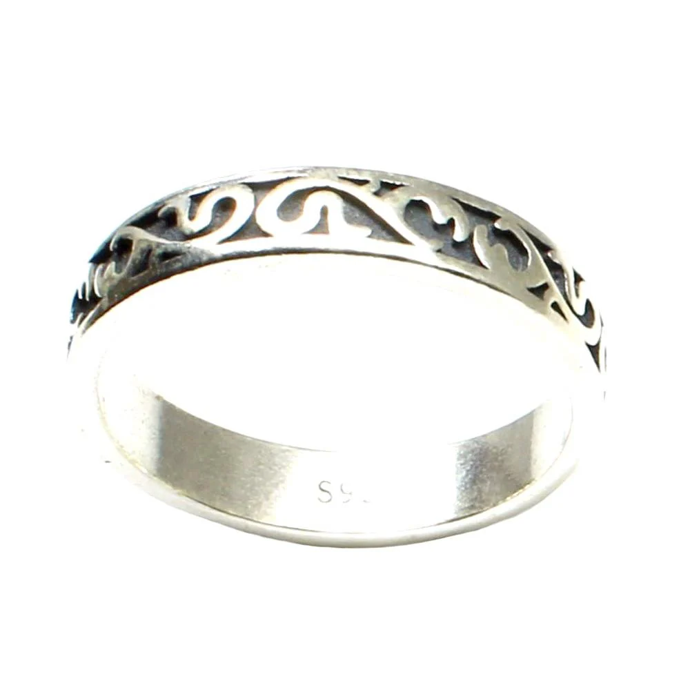 Classic Plain Silver Band Ring for Men & Women - Image 3