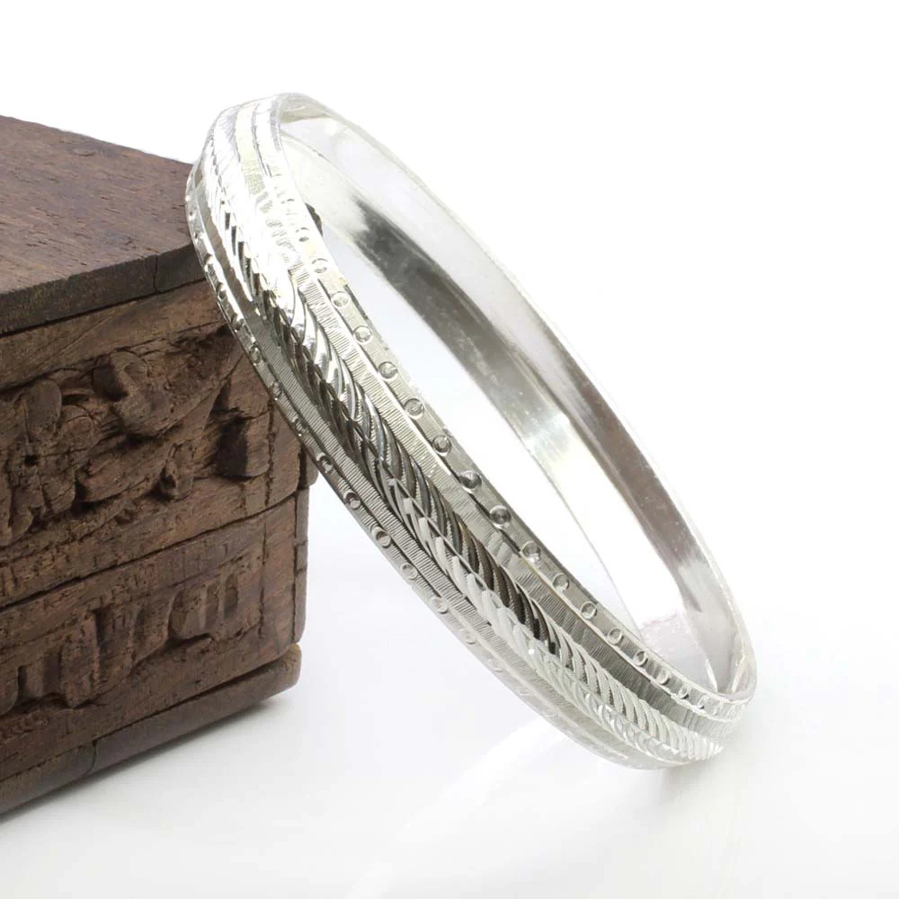 Indian Real Sterling Silver Men's Bangle pure silver Bracelet