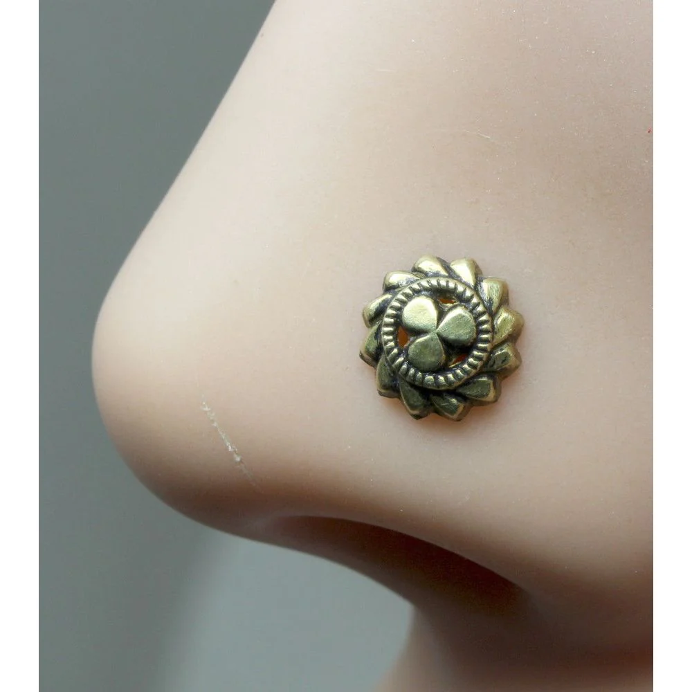 Corkscrew piercing ring l bend