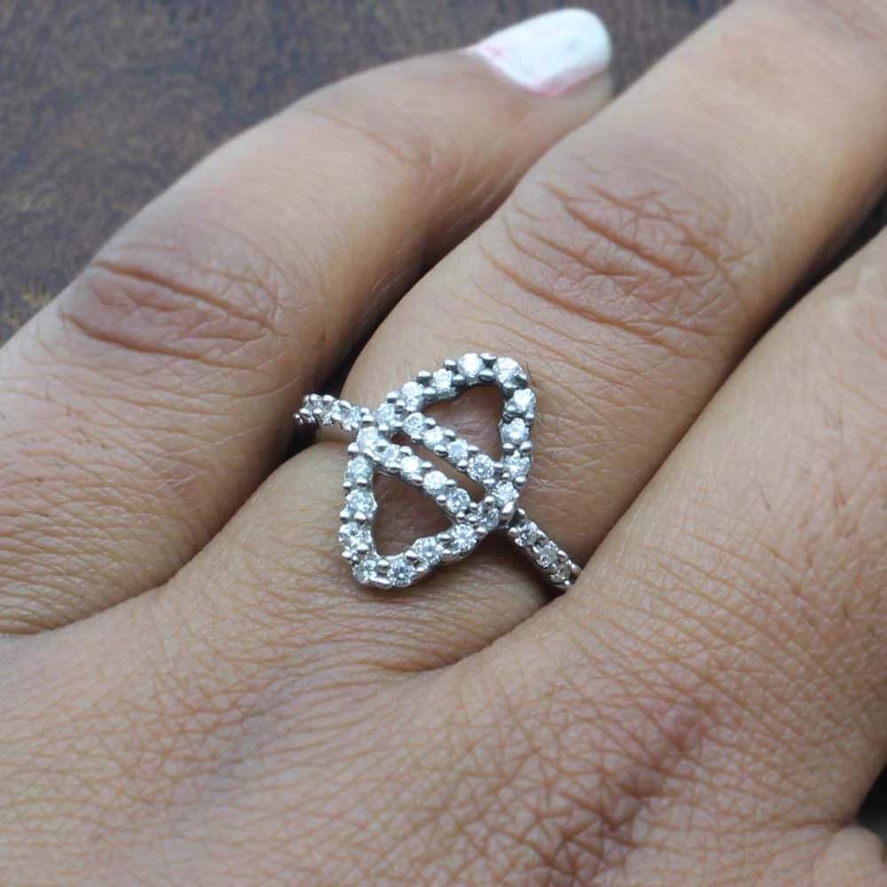 Daily wear Real Solid .925 Sterling Silver CZ Ring - Image 2