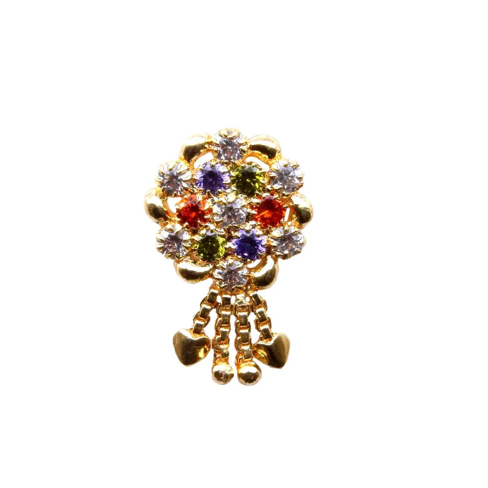 Dainty larger dazzling nose pin - Image 2
