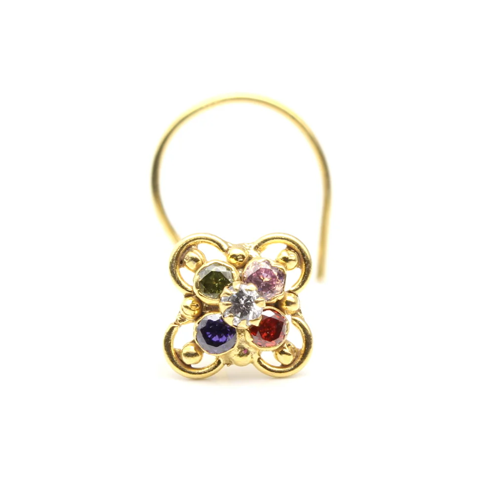 Dainty square nose stud - Image 2