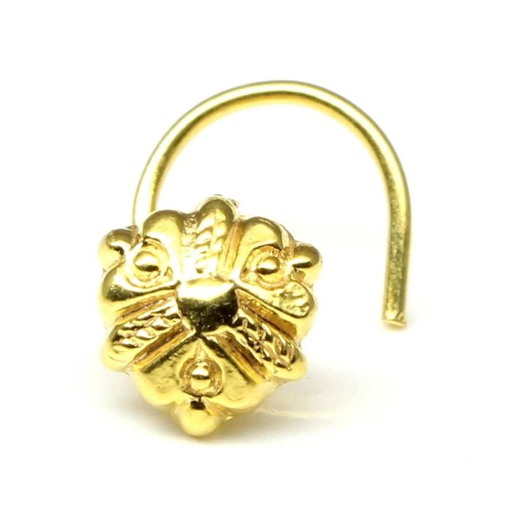 Delicate floral nose pin daily wear