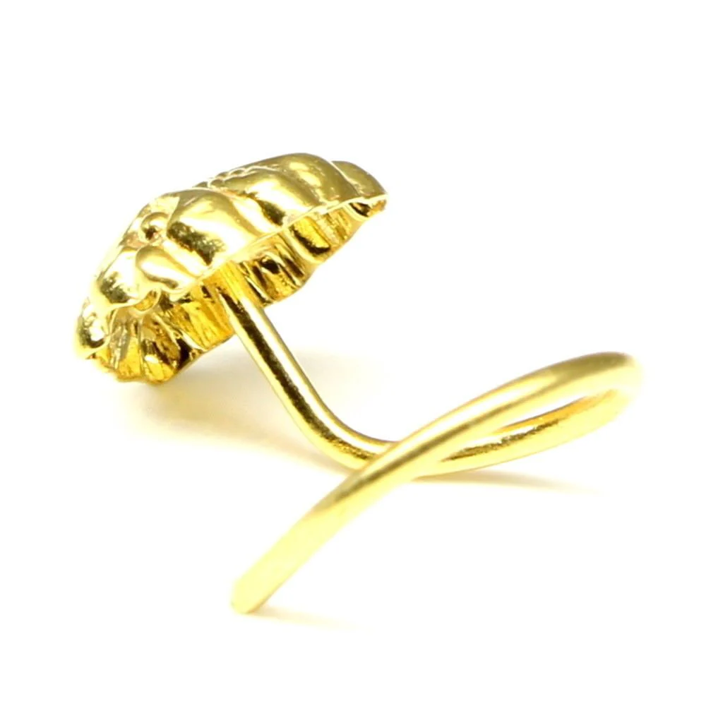 Delicate floral nose pin daily wear - Image 3