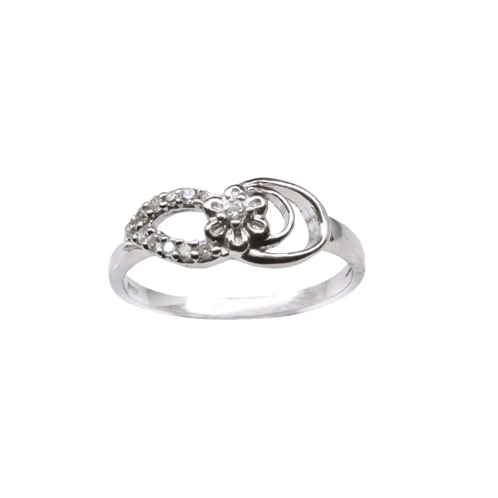 Designer 925 Sterling Silver White CZ Ring - Image 2