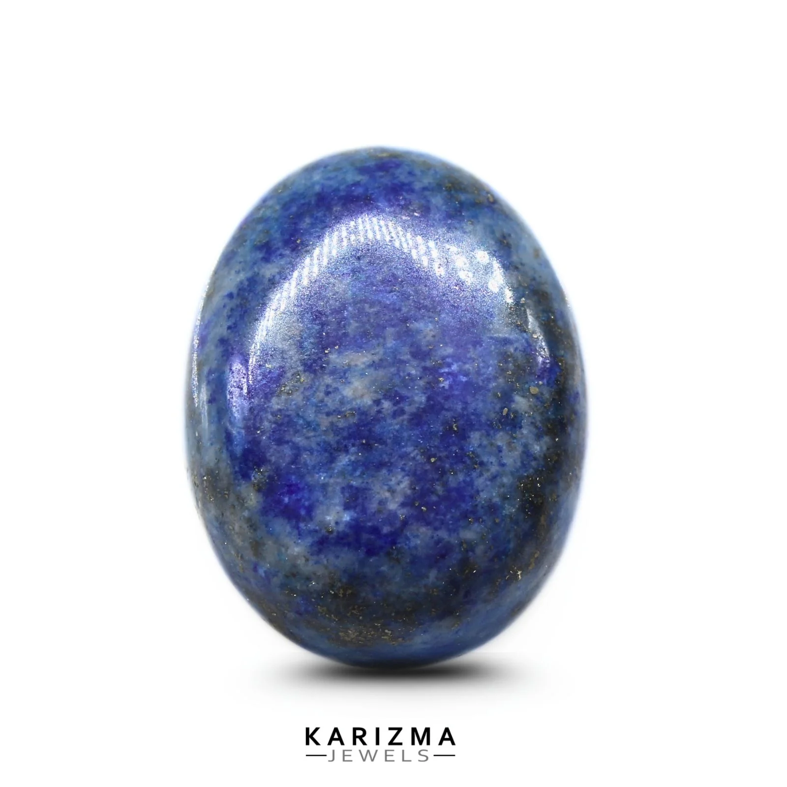 Earth-Mined Deep Blue Lapis Smooth Oval Gemstone - 14 Carat - Image 2