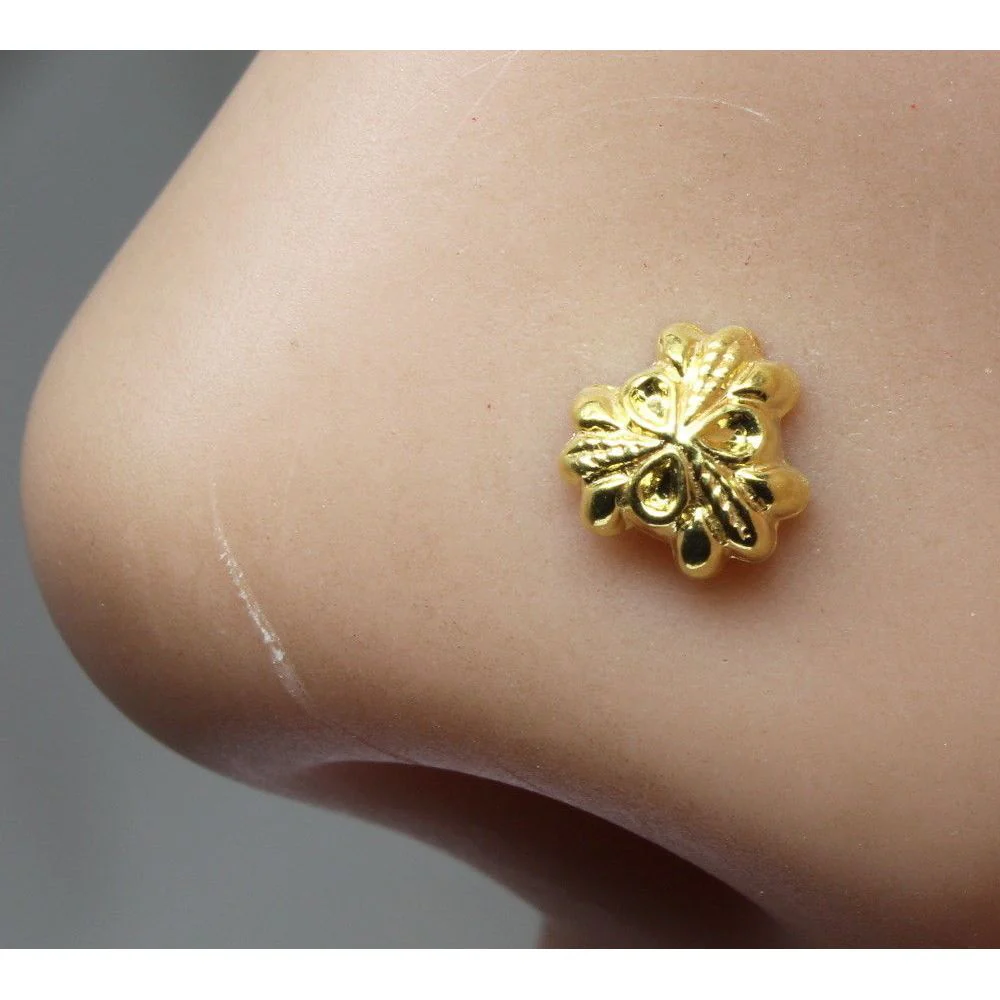 Elegance gold plated nose pin