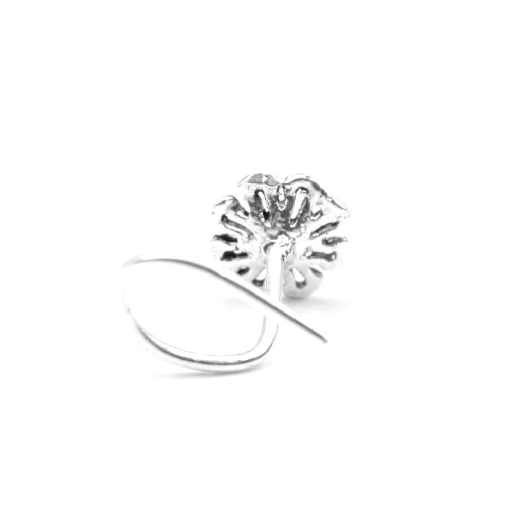 Sterling Silver Oxidized Boho Nose Pin - Image 4