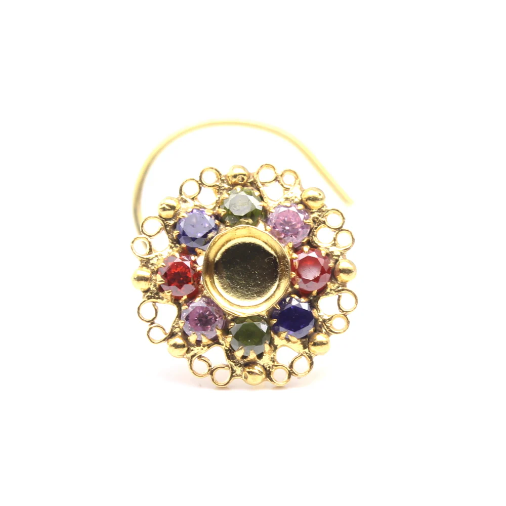 Ethnic gold plated nose stud - Image 2