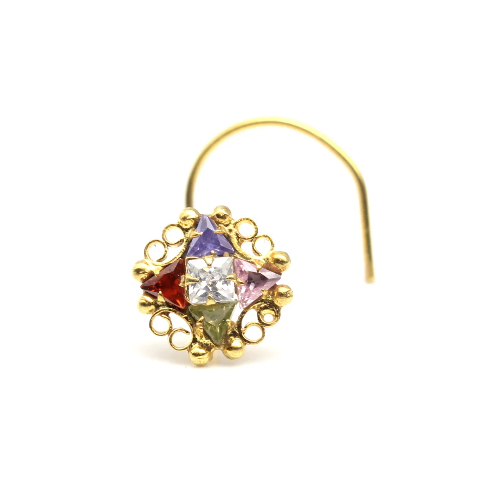 Ethnic L bend small nose stud - Image 2