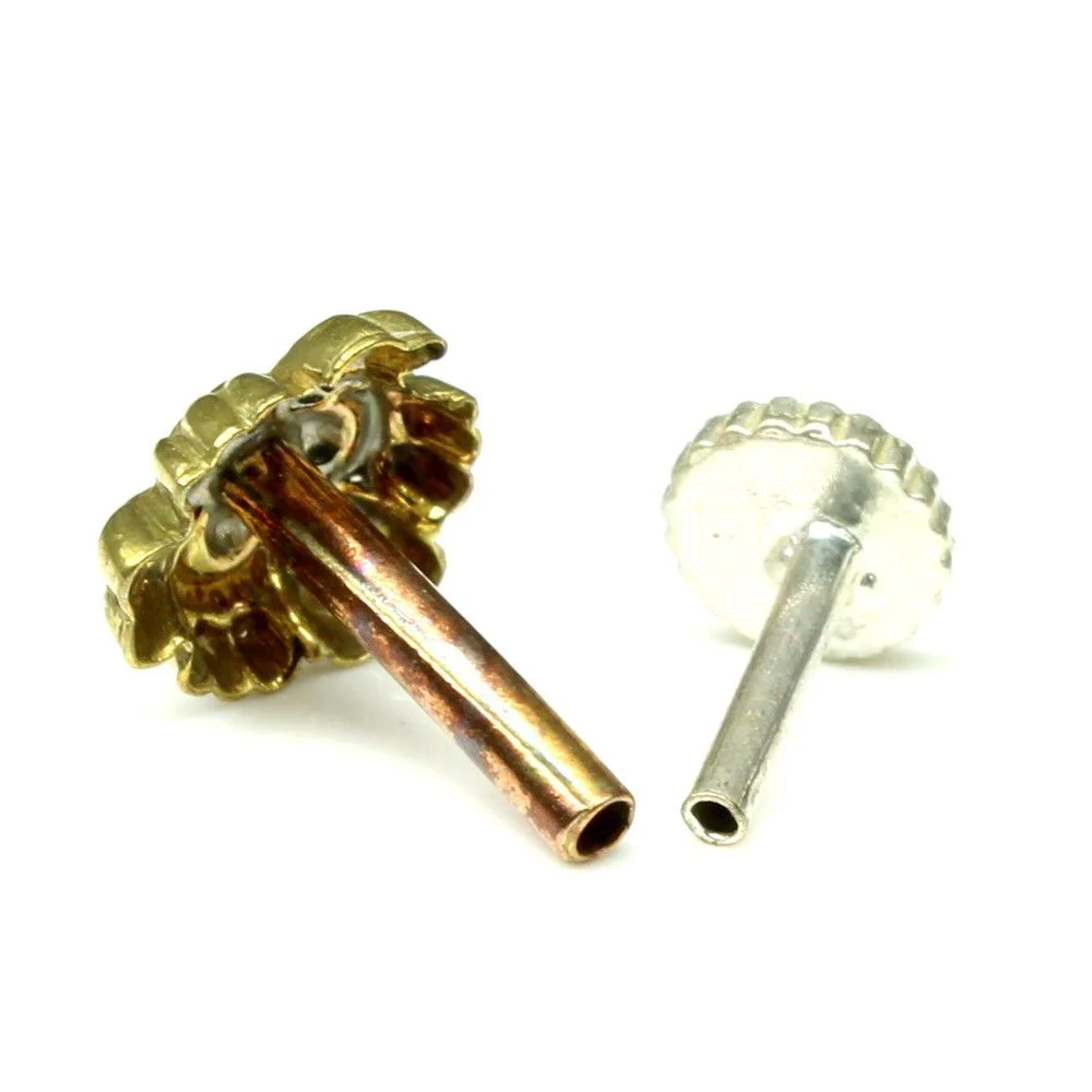 Fan design brass nose pin - Image 3