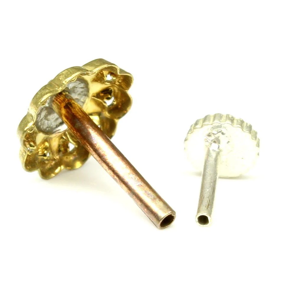 Fancy floral mandala design nose pin - Image 3