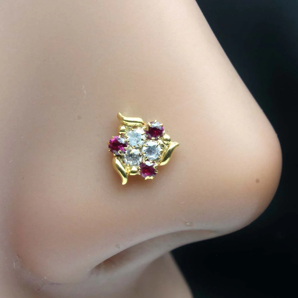 Floral cluster design nose pin - Image 7