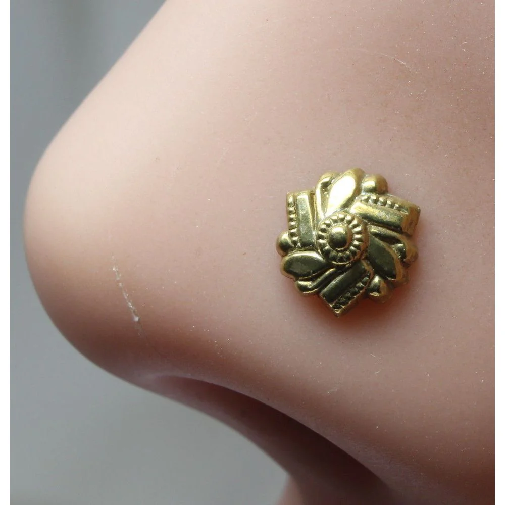 flower-shaped Bengali nose stud - Image 2