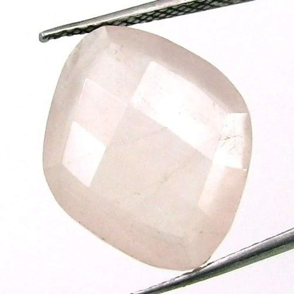 Genuine Rose Quartz 10.3 Ct – Fancy Checker Cut Faceted Gemstone for Jewelry Design - Image 3