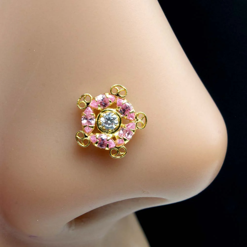Gold Plated Bloom cluster nose stud