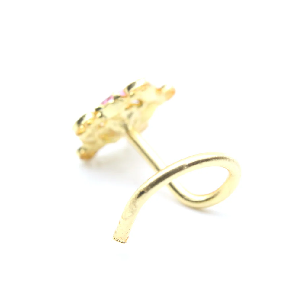 Gold Plated Bloom cluster nose stud - Image 3