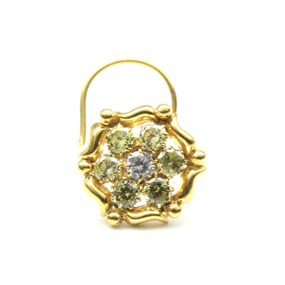 Gold Plated flower shape nose pin - Image 6
