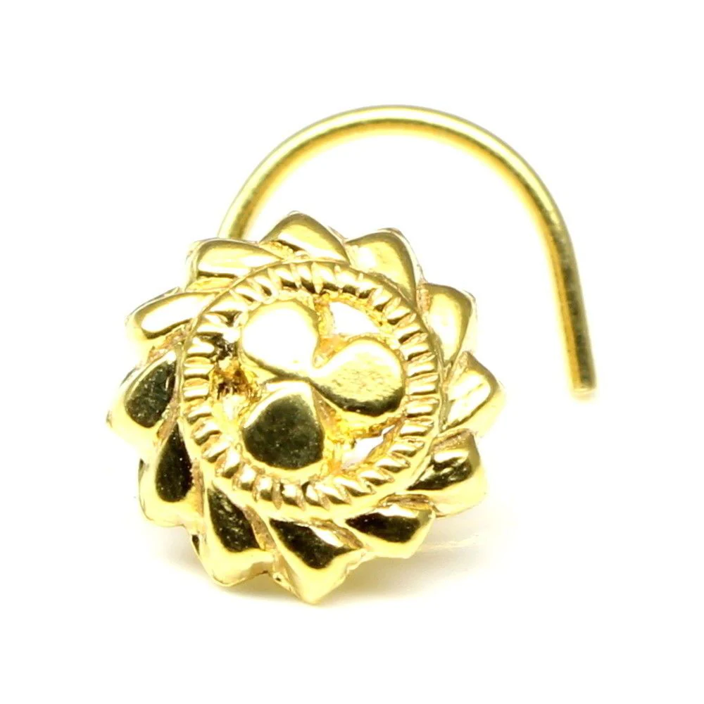 Gold plated Sunshine Nose Stud - Image 2