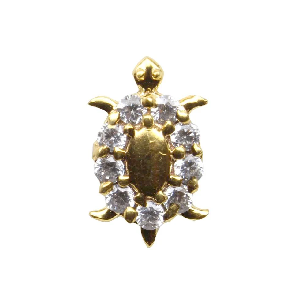 Gold plating tortoise nose pin