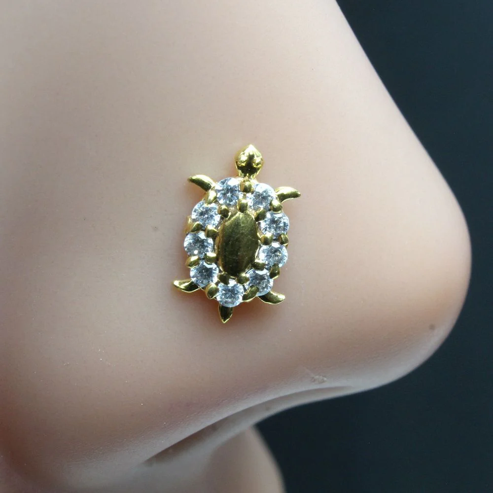 Gold plating tortoise nose pin - Image 2