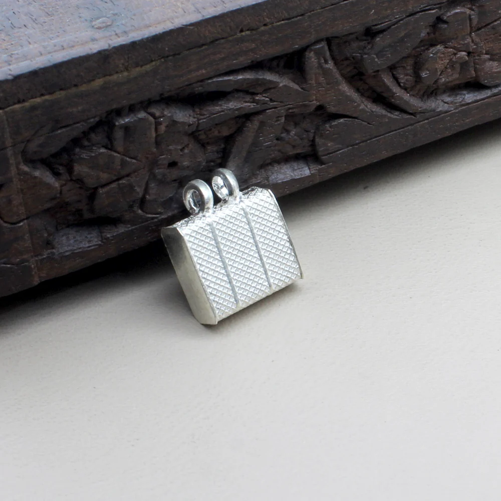 Handcrafted Silver Locket Pendant Container (Open able)